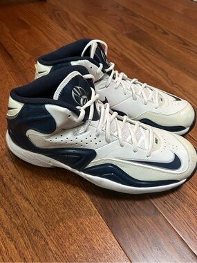 Nike Zoom Merciless Football Cleats White Navy Size 13.5